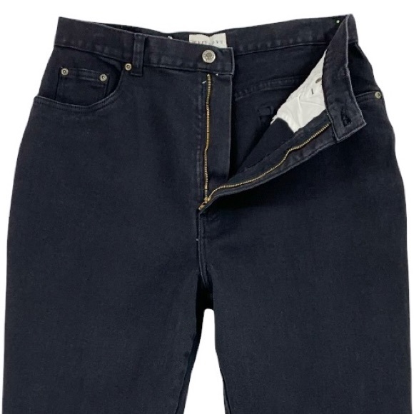 Retro Black High Rise Mom Jeans Stretch Tapered Leg by West Port Denim - Picture 6 of 16